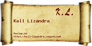 Kell Lizandra névjegykártya